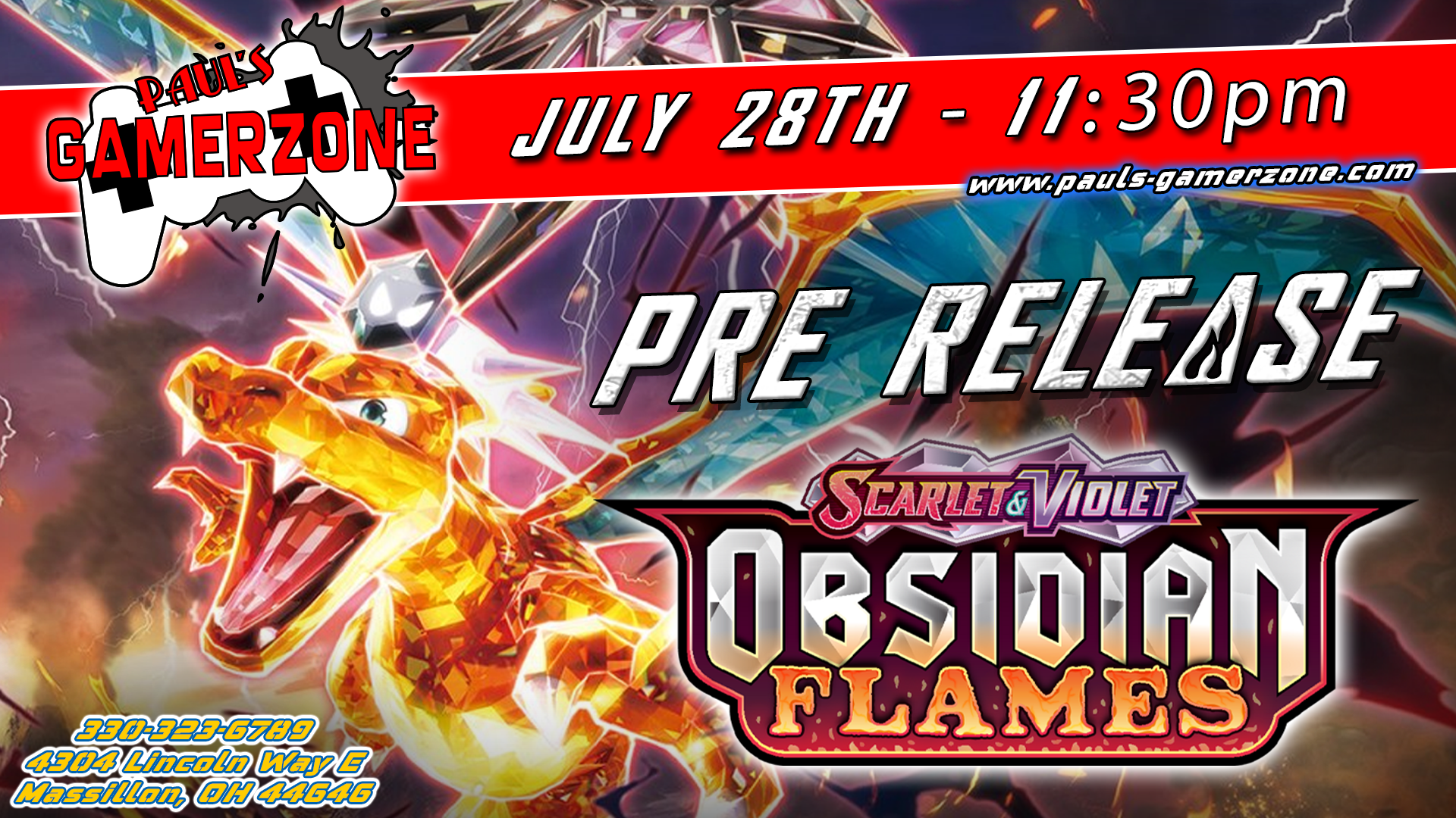 Obsidian Flames Prerelease Event!