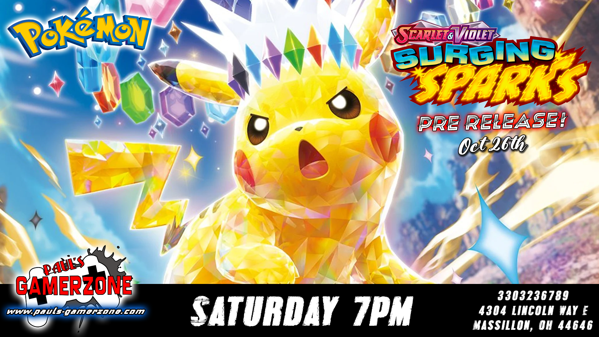 Pokémon Surging Sparks Prerelease!