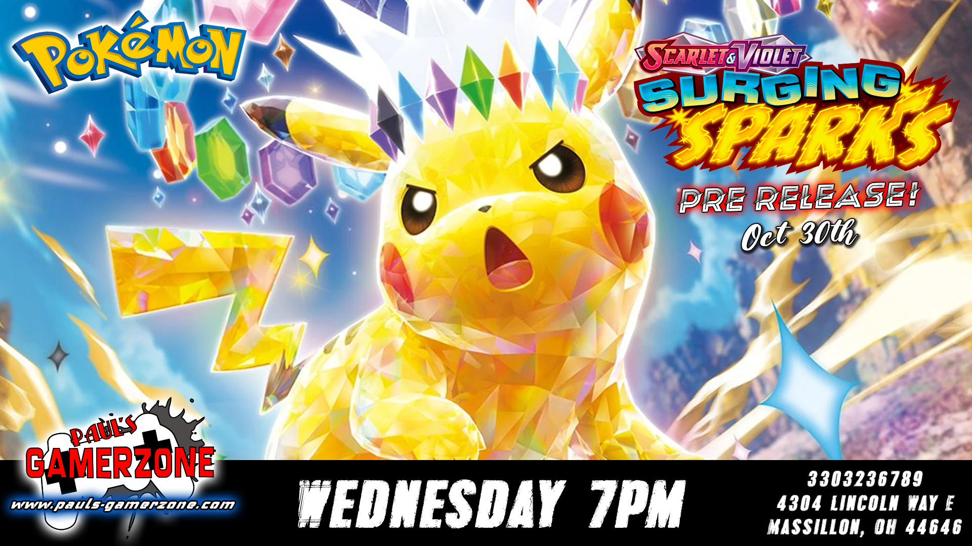 Pokémon Surging Sparks Prerelease!