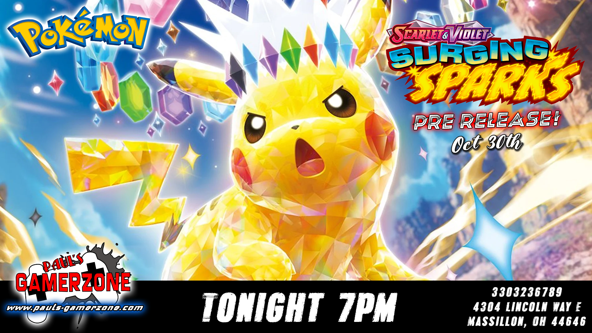 Pokémon Surging Sparks Prerelease!